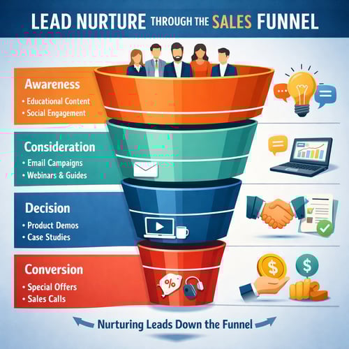 Lead Nurture Journey Through Sales Funnel-1