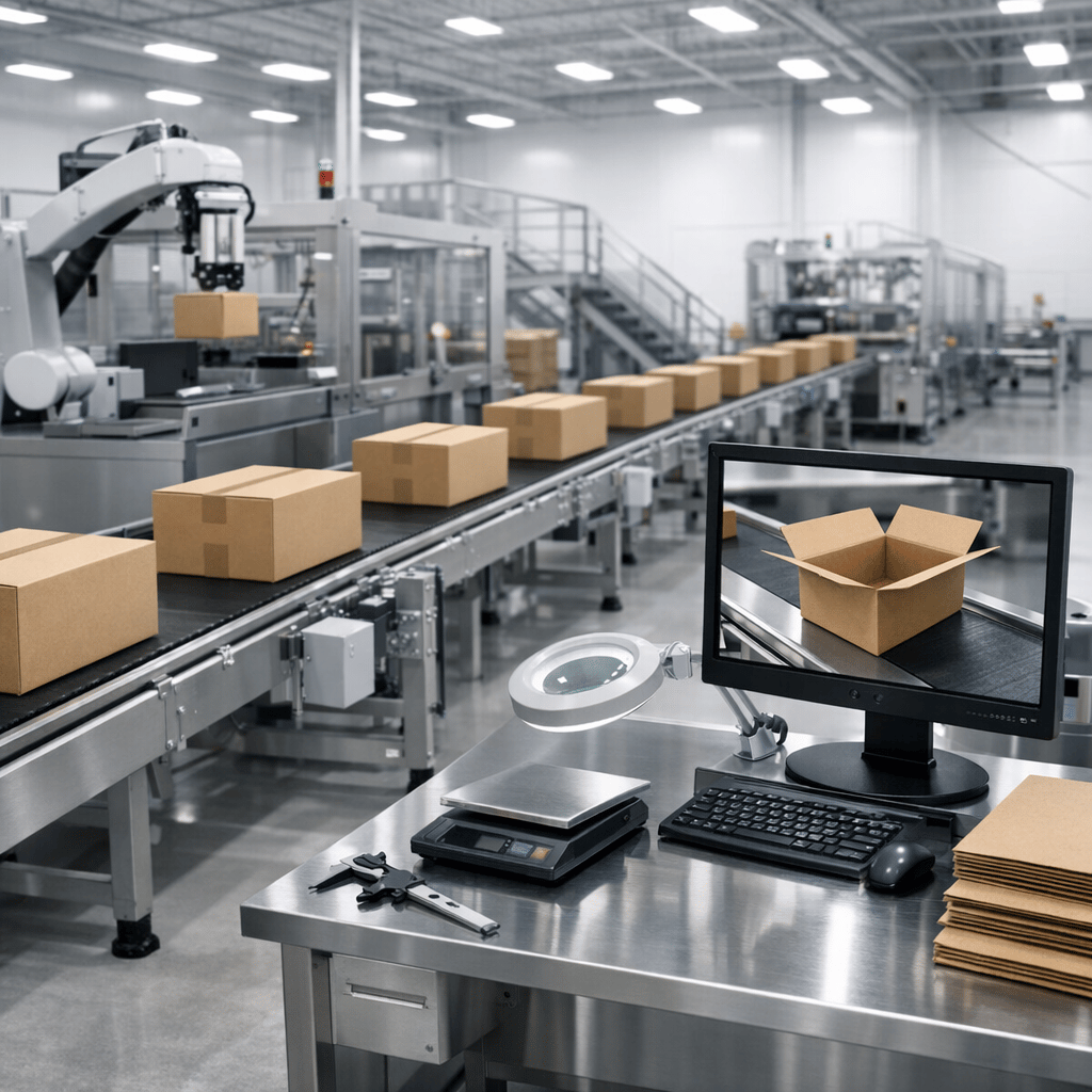 Clean Manufacturing Floor with Packaging Line and Quality Control
