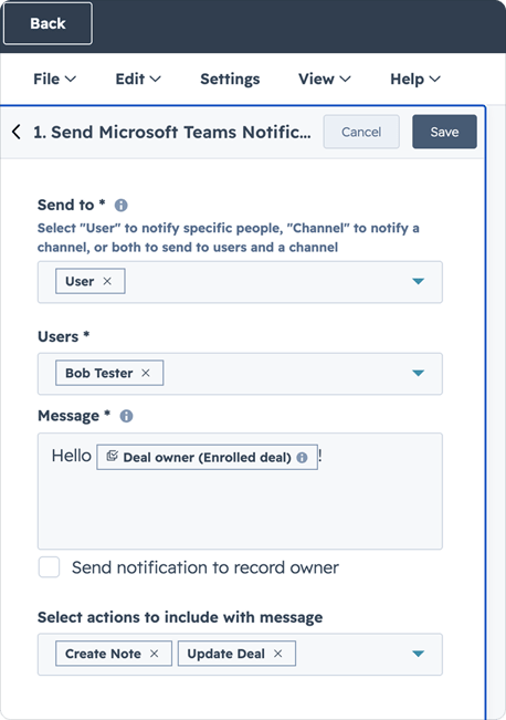 HubSpot Microsoft Teams integration updates July 2026