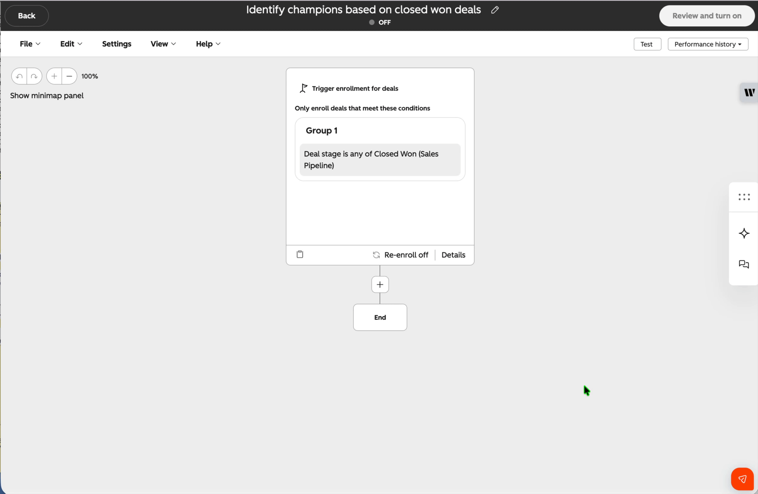 HubSpot workflow association action targeting connected records update