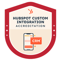 HubSpot custom integration accreditation badge