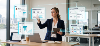 Connected systems: HubSpot CRM linked with marketing, sales and integrations