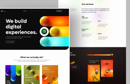 Landing page design portfolio image