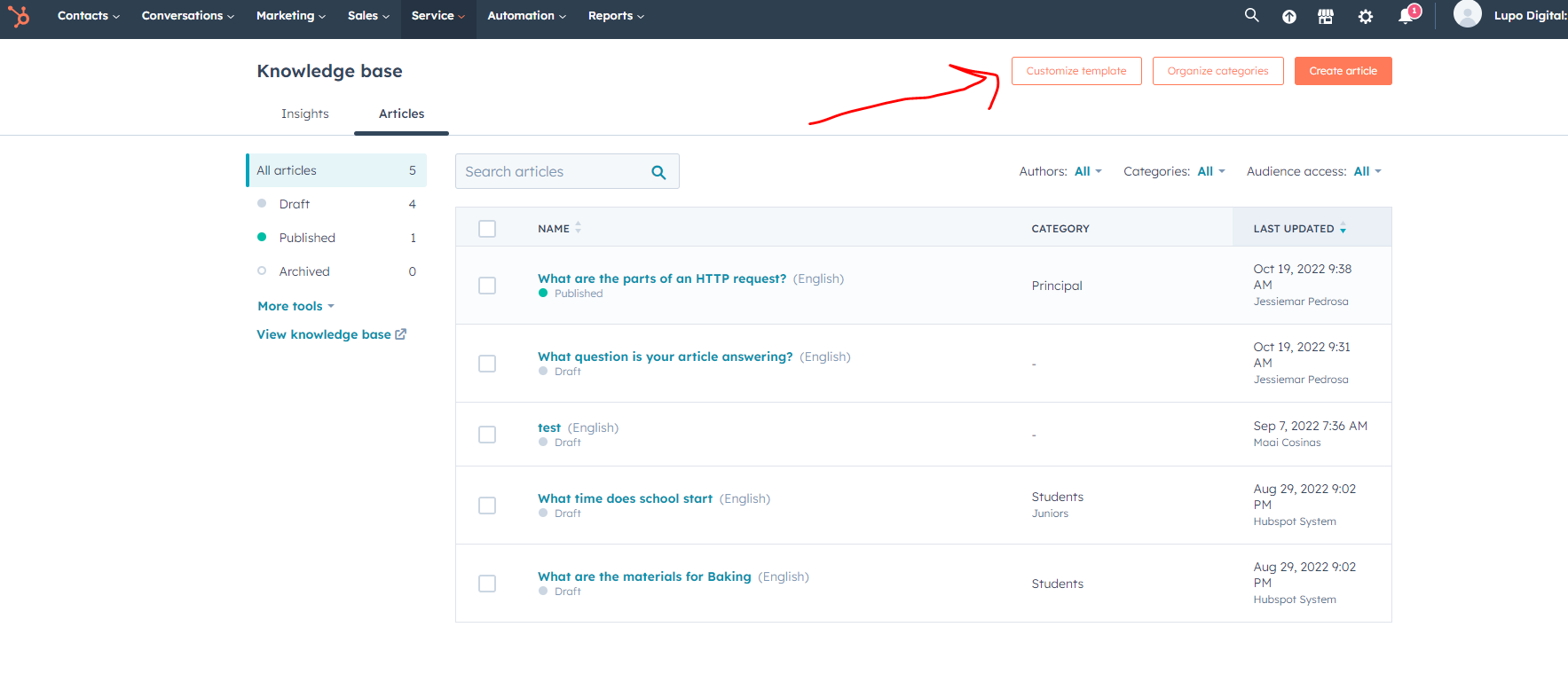 Customizing Hubspot Knowledge Base image 1